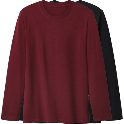 esmara Men pánské triko s dlouhými rukávy 2 kusy černá/červená