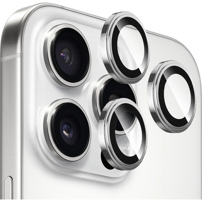 Blueo Калъф за iPhone 16 Pro / iPhone 16 Pro Max - оригинално стъкло от сапфирен кристал - сребрист титан