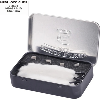 Coilology Premium Handmade Coils Interlock Alien 3-26/2-36 0,10ohm dual 4ks