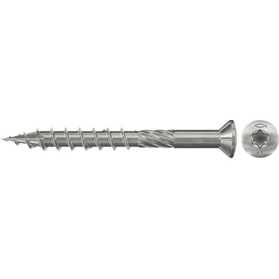 Fischer 660612 terasové skrutky 5 mm 80 mm ITX nerezová ocel 100 ks; 660612