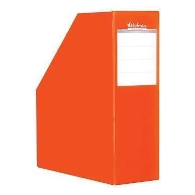 VICTORIA OFFICE Stojan na časopisy, oranžový, karton, 90 mm, VICTORIA – Zboží Živě