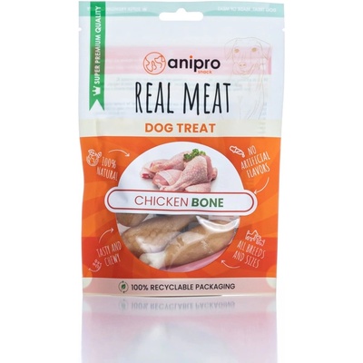 Anipro - Лакомство за кучета, вкусни бутчета с пилешко - 80 гр