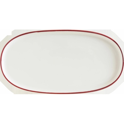 BONNA Oválny tanier 300 mm Linea Burgundy