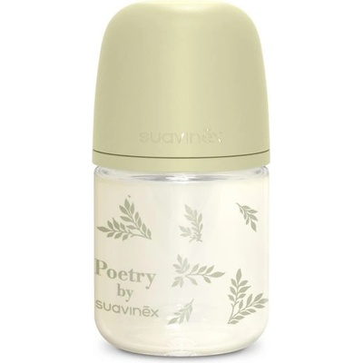 Suavinex skleněná kojenecká láhev Poetry fyziologická zelená 120ml