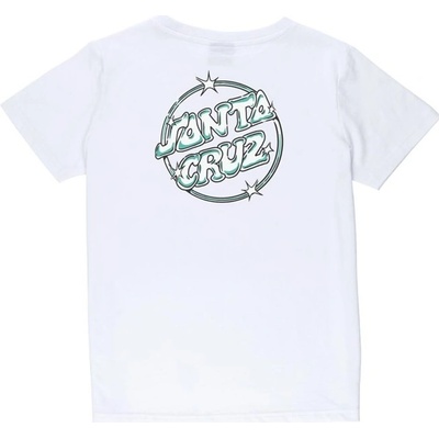 SANTA CRUZ triko Youth Glint Dot T Shirt White WHITE