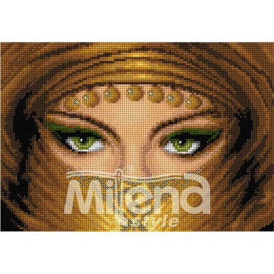 Milena Style Арабско момиче - гоблен със схема конци Ariadna 1: 4