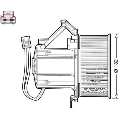 Vnútorný ventilátor DENSO DEA02008