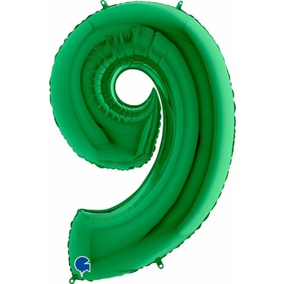 vybavsenaparty Fóliová číslice zelená '9' 102 cm