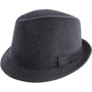  Мъжка зимна шапка Fedora Luigi&Guido Tesi F71, Черен меланж