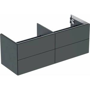 Geberit Стенен шкаф Geberit One, матово черен, 135 см (505.266.00.8)