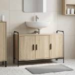 vidaXL Шкаф за баня Дъб сонома 95 x 34 x 61 см Инженерна дървесина (8014065)
