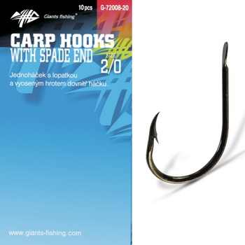 Giants Fishing s lopatkou Carp Hooks with Spade End vel.2 10 ks