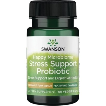 Image 1 of Swanson Happy Microbiome Stress Support Probiotic [60 капсули]