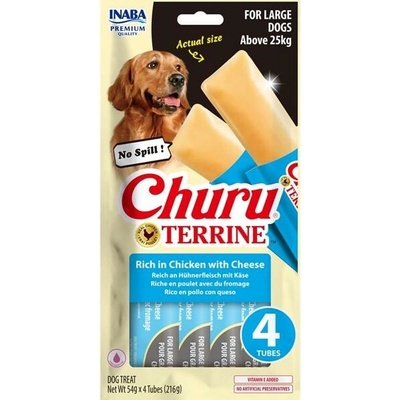 Inaba Churu Terrine Large Dog kuracie a sýr 4 x 54 g