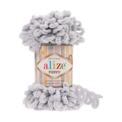 Priadza Alize Puffy 416 - světle šedá