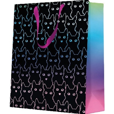Paw Papírová taška PAW střední Holographic Kitty 615498