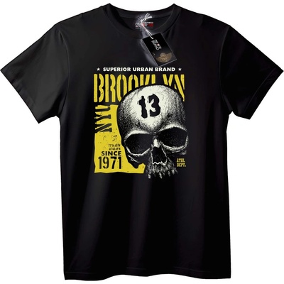 NOONEBRAND Тениска Бруклин Череп 13 Градска - 7XL, Black