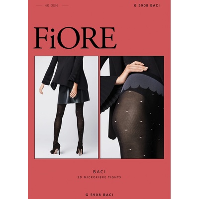 Fiore 40 DEN BACI černo-bílé