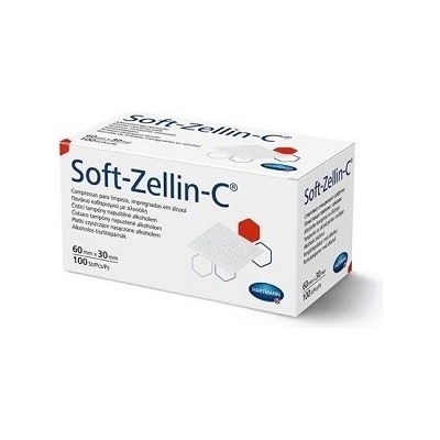 Soft-Zellin-C tampón sterilný s alkoholom 60 x 30 mm 100 ks