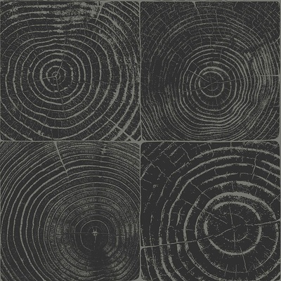 Origin 347544 Čierno-strieborná vliesová tapeta imitacia dreva s letokruhmi Matières Wood rozmery 0,53 x 10,05 m
