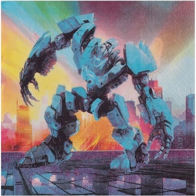 Santex Ubrousky papírové Autorobot 33x33cm 20ks