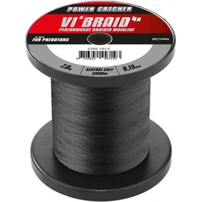 Power Catcher Šňůra Vi'braid Neutral Grey 1m 0,13mm 7kg