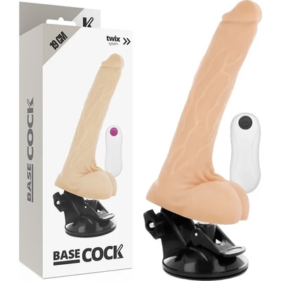 Вибратор с вакуумна основа, 12 режима, 19см. - Basecock Twix 3 (D-223002)