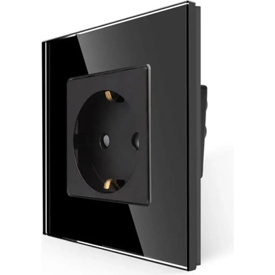 Luxon КОНТАКТ С ДЕТСКА ЗАЩИТА И РАМКА СТЪКЛО ЧЕРЕН luxon (737494803106)