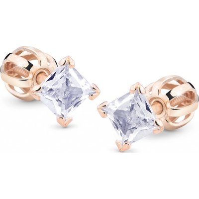 Cutie Jewellery minimalistické kôstky z ružového zlata Z5022-30-10-X-4