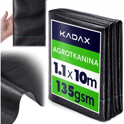 Kadax Mulčovací agrotextilie proti plevelům černá 110 x 1000 cm 135 g/m2