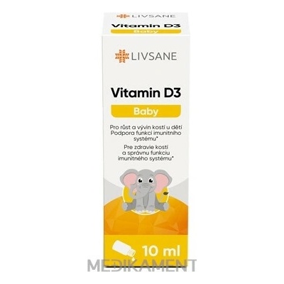Livsane Vitamín D3 baby kvapky 10 ml