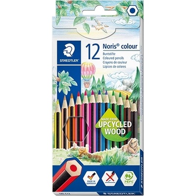 STAEDTLER Стедтлер Цветни моливи Noris от рециклирано дърво комплект (12) (185 C12)