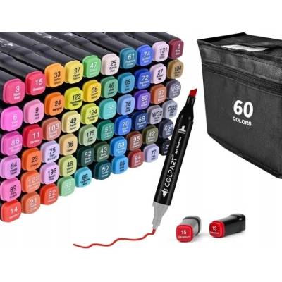 žiadna značka Alkoholové popisovače 60 KUSOV Fixky Fixky Obojstranné pre deti