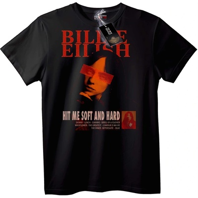 NOONEBRAND Billie Eilish Hit Me Soft and Hard T-Shirt - 6XL, Black