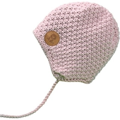 dětská celopodšitá pletená čepice Pletex H136 Světle pudrová