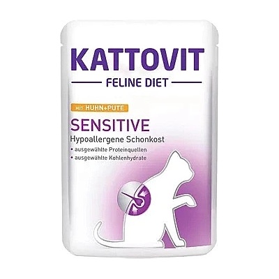 KATTOVIT Sensitive Пиле + Пуйка 85g пакетче