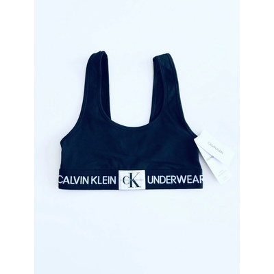 Calvin Klein Monogram Black Bralette Černá