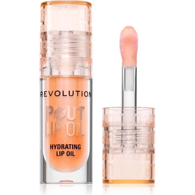 Revolution Beauty Pout Lip масло от нар с хидратиращ ефект цвят Honey Shimmer 3ml