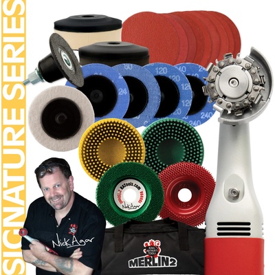 Elektrická mini-brúska MERLIN2 Nick AGAR s reguláciou otáčok-extra výbava