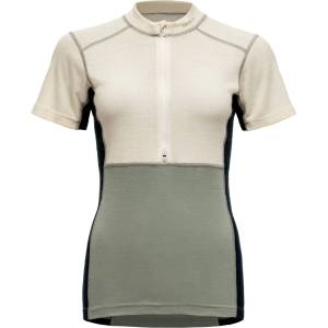 Devold Дамско мериносово термобельо Devold Women's Lauparen Merino 190 Zip Tee Merino base layer - Raw White / Fog / Ink (115-2428-0114)
