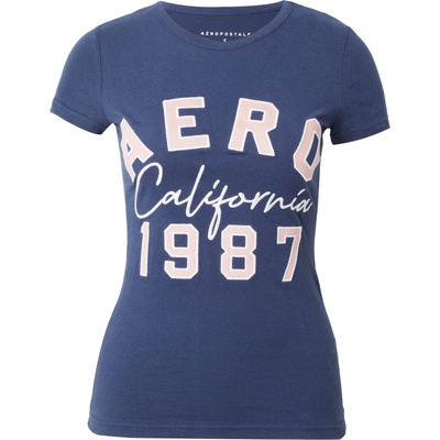 AÉropostale Тениска 'california 1987' синьо, размер xs