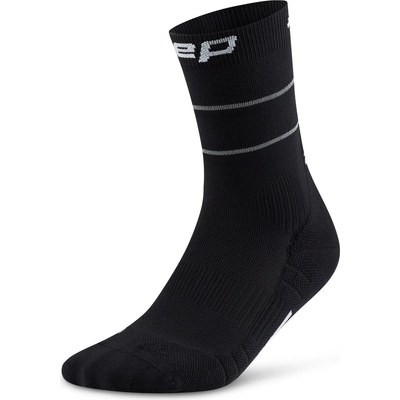 CEP Мъжки чорапи за бягане CEP Pro Run Reflective Mid Cut 2.0 Running socks - Black - размер III (207-0560-0111)