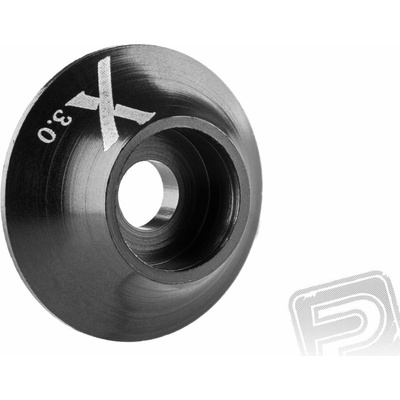 Xessories Kovová podložka s O-kroužkem X logo 3 mm černá 10 ks