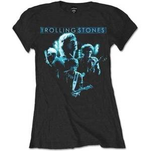 The Rolling Stones Band Glow Black 2XL Дамски Риза (RSTEE18LB05)