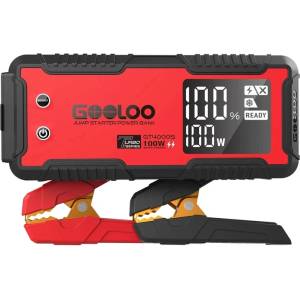 GOOLOO GOOLOO GT4000S джъмп стартер, 74Wh, черен/червен (GT4000S)