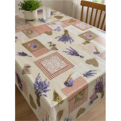 IMPOL TRADE Ubrus PVC 07 návin 20 mx140 cm levandule Provence béžová