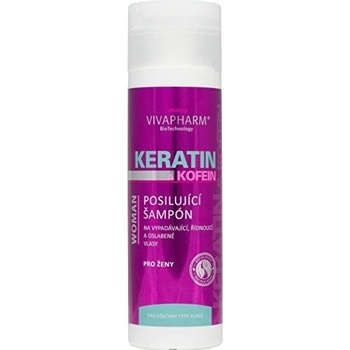 Vivaco VivaPharm keratínový šampón s kofeínom pri vypadávaní vlasov 200 ml