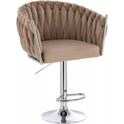 LuxuryForm Design Norden Velur na striebornom tanieri latte