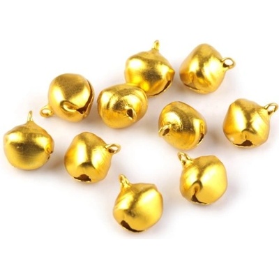 Rolničky 13x16 mm zlatá 10ks