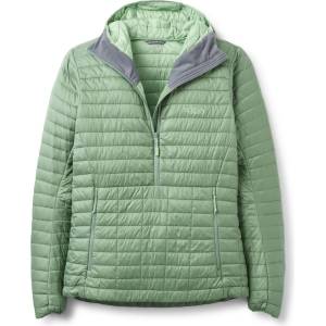 Rab Дамско пухено яке Rab Women's Microlighter Pullover Hoody Down jacket - Dark Fig Green - размер 40 (EU) (104-6845-0213)